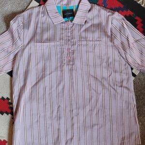 Brigitte Herskind Button Down Shirt with Vertical Stripes